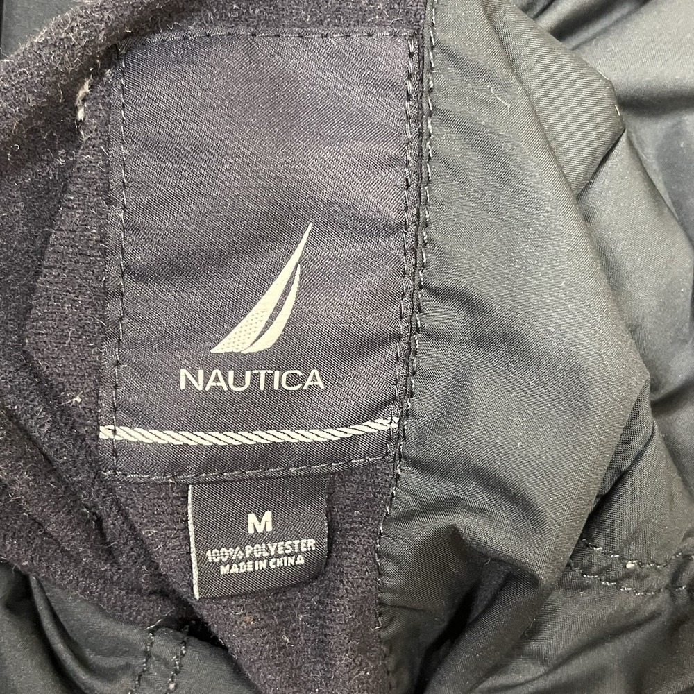Nautica Youth Unisex Reversible Puffer Vest Orange Navy Full Zip Size M Utility - Picture 8 of 11